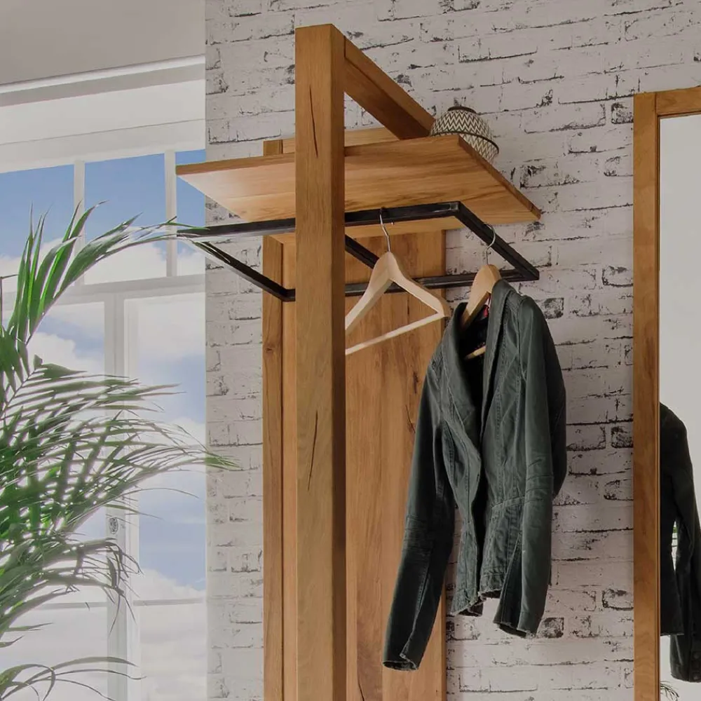 Wohnen Garderoben|Garderoben*Tolle Garderobenmöbel aus Wildeiche - Mulcian (vierteilig)