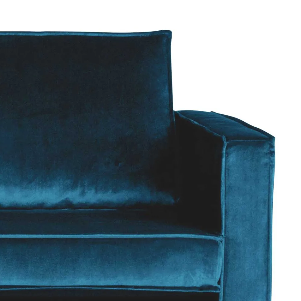 Wohnen Tolles Retro Sofa Cumagon mit Samt in Blau