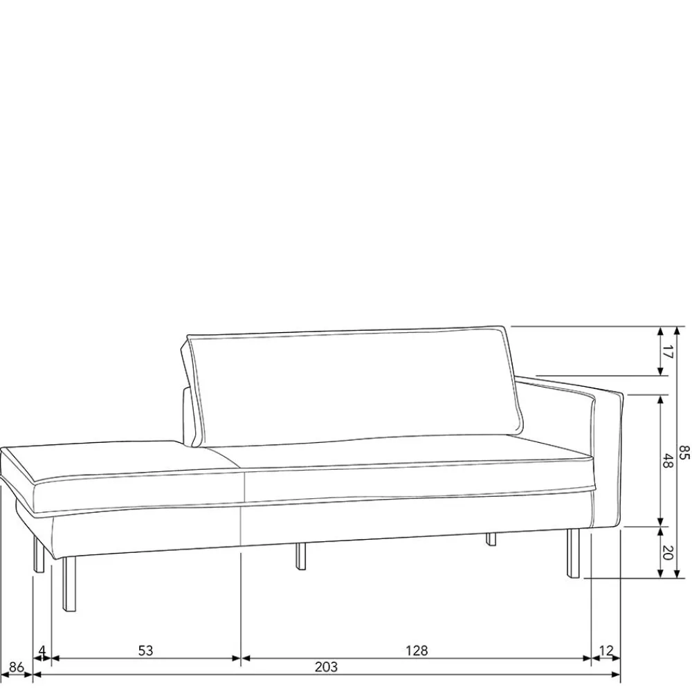 Wohnen Tolles Retro Sofa Cumagon mit Samt in Blau