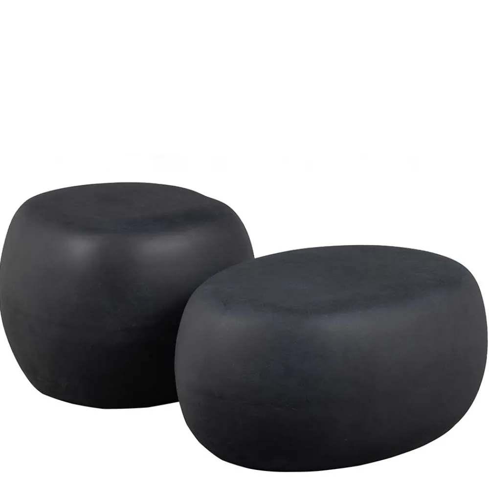 Wohnen Graue Möbel|Designermöbel*Tonfaser Sofatisch mit runder Tischplatte - Elhan