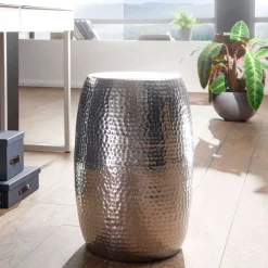 Wohnen Tonnen Design Beistelltisch aus Aluminium - Bahare