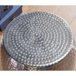 Wohnen Tonnen Design Beistelltisch aus Aluminium - Bahare