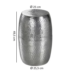 Wohnen Tonnen Design Beistelltisch aus Aluminium - Bahare