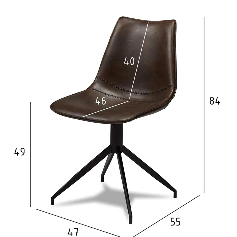 Wohnen Bürostühle*Top Schalenstuhl-Set in Dunkelbraun - Kleera (2er Set)
