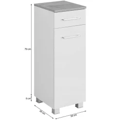 Wohnen Topp Bad Möbelset in Weiß - Lasdias (dreiteilig)