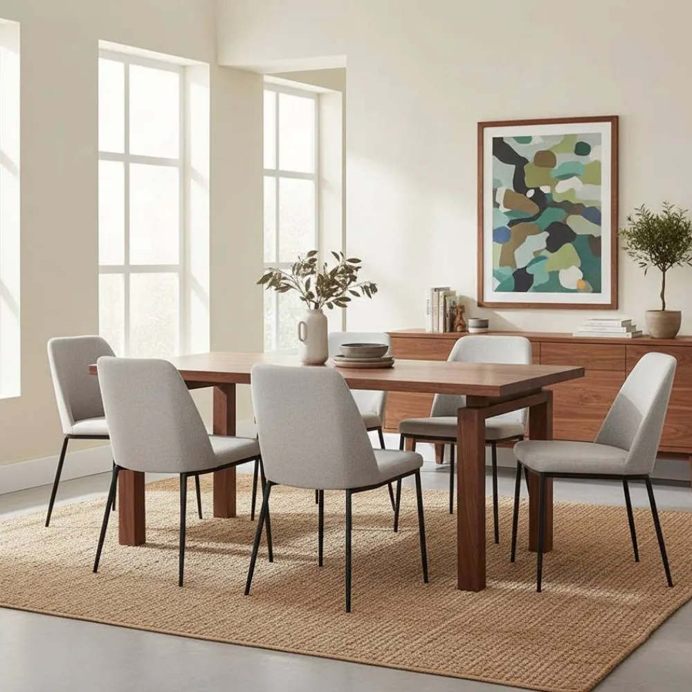 Wohnen Topp Esstisch aus Nussbaum Massivholz - Ribanna