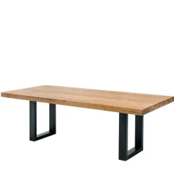 Wohnen Schwarze Möbel|Naturholzmöbel*Topp Esstisch mit Platte Wildeiche geölt - Vastillo