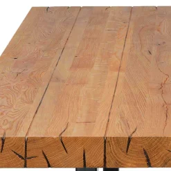 Wohnen Schwarze Möbel|Naturholzmöbel*Topp Esstisch mit Platte Wildeiche geölt - Vastillo