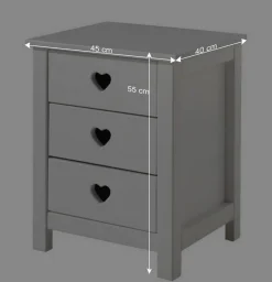 Kinder Wohnen Topp Jugendzimmer Set Grandory in Weiß (dreiteilig)