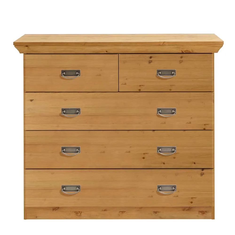 Wohnen Sideboards & Kommoden|Landhausmöbel*Topp Kiefernholz Kommode in Laugenfarben - Piatra