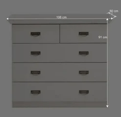 Wohnen Sideboards & Kommoden|Landhausmöbel*Topp Kiefernholz Kommode in Laugenfarben - Piatra