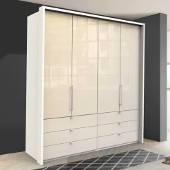 Wohnen Topp Kleiderschrank mit Falttüren & Schubladen - Zidarie