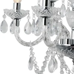 Wohnen Transparenter Kronleuchter mit versetzten Lampen - Apel