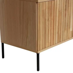 Wohnen Türen-Sideboard in Eiche & Schwarz - Banyo