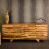 Wohnen Türen-Sideboard mit toller Rillendesign Front Kentura aus Mango Massivholz