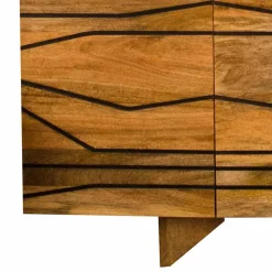 Wohnen Türen-Sideboard mit toller Rillendesign Front Kentura aus Mango Massivholz