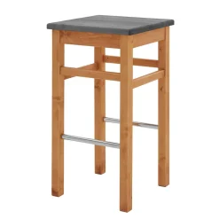 Wohnen Tresenhocker in Grau und Kiefer Lauge - Ribardo