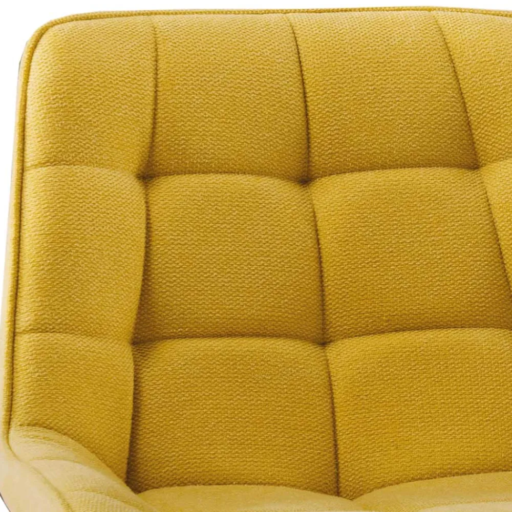 Wohnen Tresenstühle in Gelb Stoff - Gonron (2er Set)