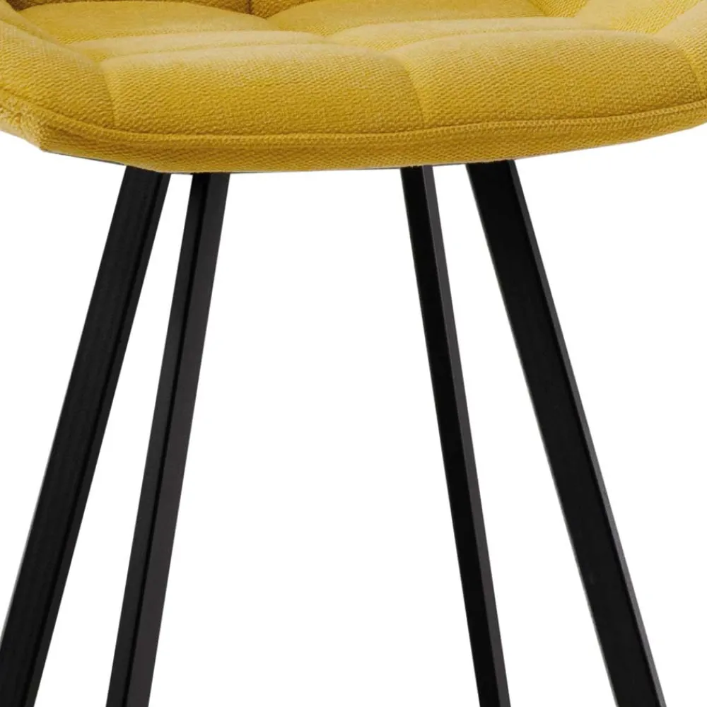 Wohnen Tresenstühle in Gelb Stoff - Gonron (2er Set)