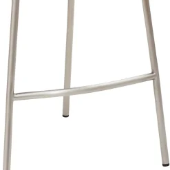 Wohnen Tresenstuhl in Lichtgrau Kunstleder - Atela