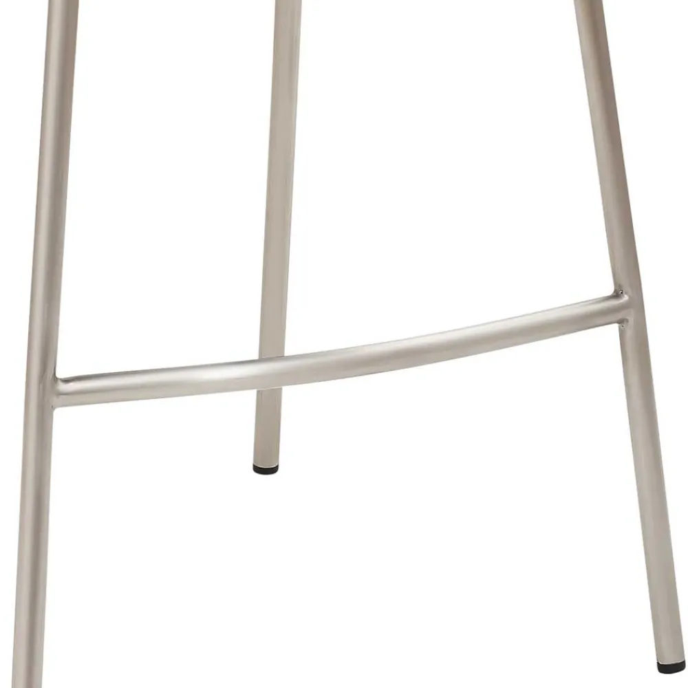 Wohnen Tresenstuhl in Lichtgrau Kunstleder - Atela