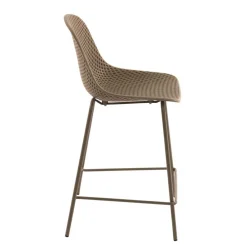 Wohnen Barhocker|Hocker*Tresenstuhl mit Schalensitz in Beige - Vabienna (4er Set)