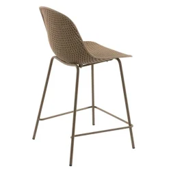 Wohnen Barhocker|Hocker*Tresenstuhl mit Schalensitz in Beige - Vabienna (4er Set)