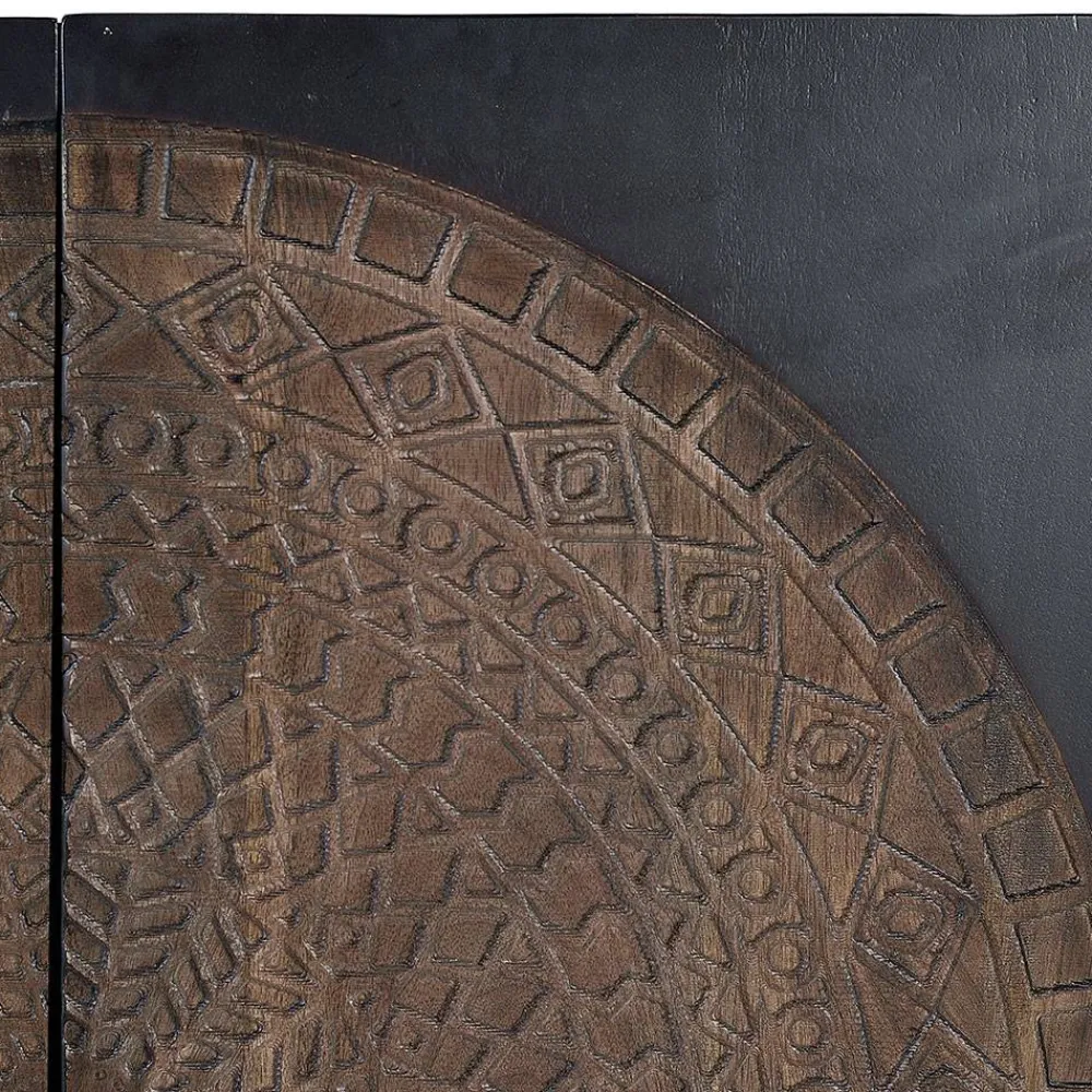 Wohnen Designermöbel*4-türige Design Kommode mit Mandala Schnitzerei - Synessa