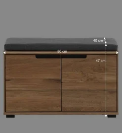 Wohnen Schuhschränke|Garderobenbänke*2-türige Garderobenbank in Eiche - Sennya