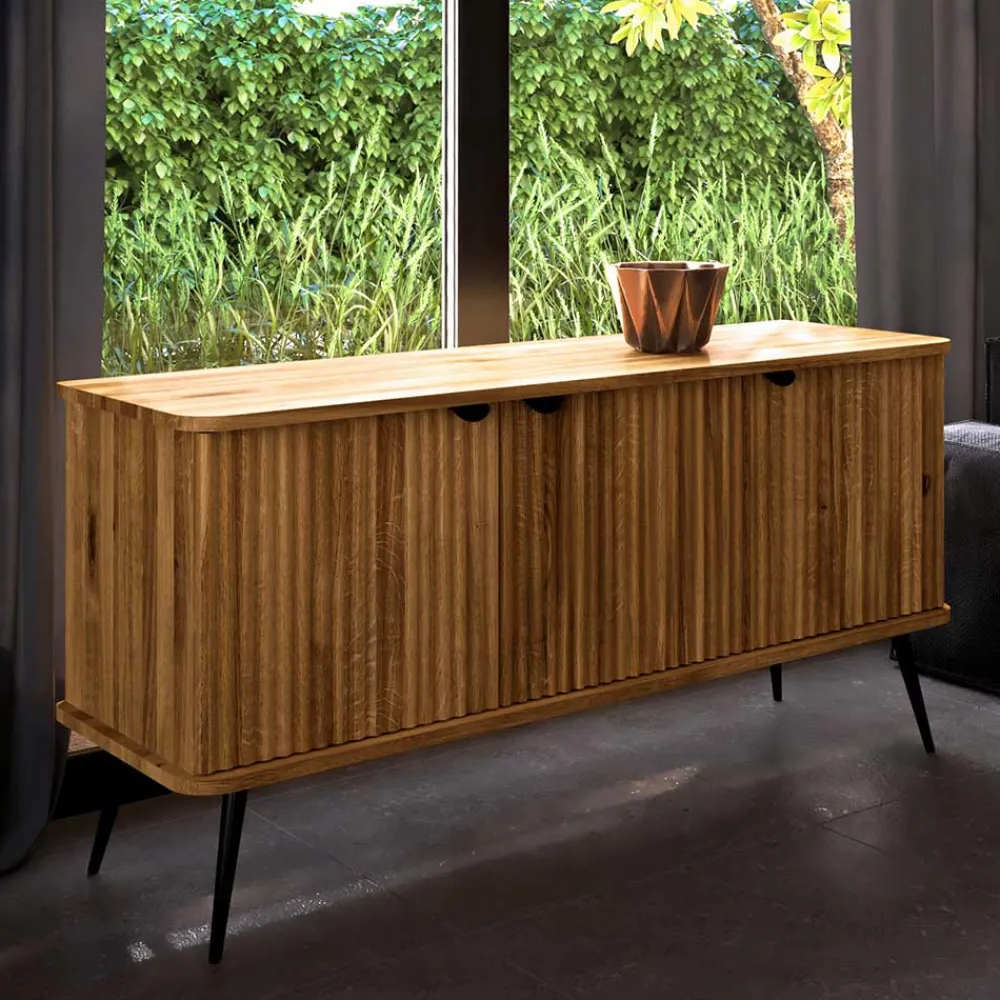 Wohnen Küchenschränke|Sideboards & Kommoden*3-türige Holzkommode aus Wildeiche massiv - Casarius