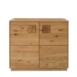 Wohnen 2-türige Kommode aus Massivholz Wildeiche - Millena