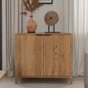 Wohnen 2-türige Kommode aus Wildeiche Massivholz - Laida