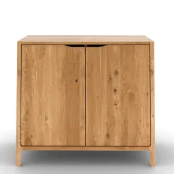 Wohnen 2-türige Kommode aus Wildeiche Massivholz - Laida