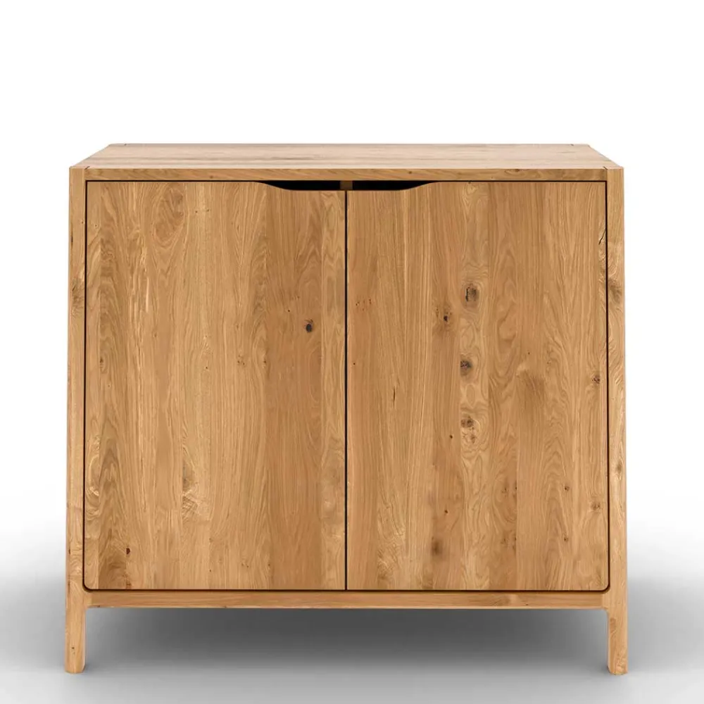 Wohnen 2-türige Kommode aus Wildeiche Massivholz - Laida