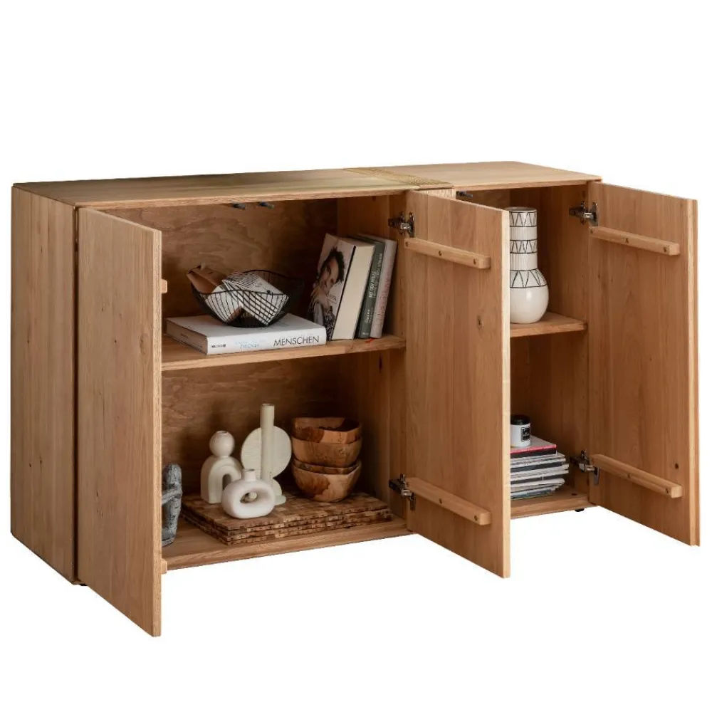 Wohnen Sideboards & Kommoden|Sideboards & Kommoden*3-türige Kommode aus Wildeiche Massivholz - Barrios