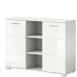 Wohnen 2-türige Kommode mit drei offenen Fächern - Rugova