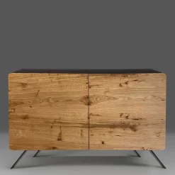 Wohnen 2-türige Kommode mit Eiche Furnier Front - Yestinas