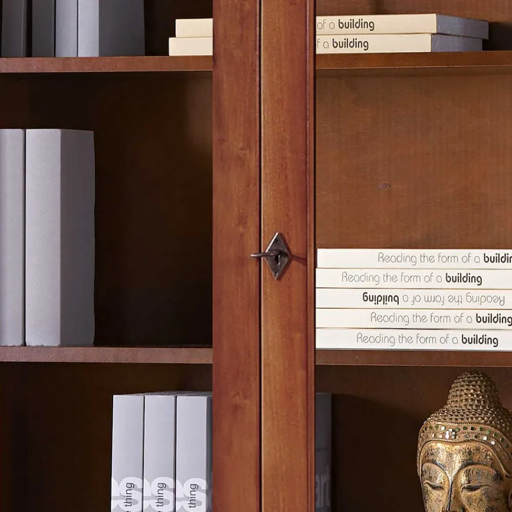 Wohnen Braune Möbel|Wohnzimmerschränke*2-türige Vitrine im klassischen Stil - Lemerzi