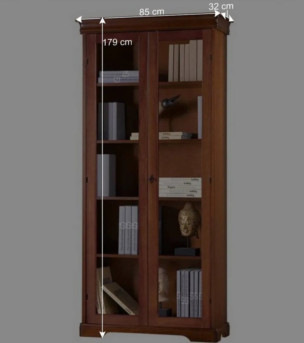 Wohnen Braune Möbel|Wohnzimmerschränke*2-türige Vitrine im klassischen Stil - Lemerzi