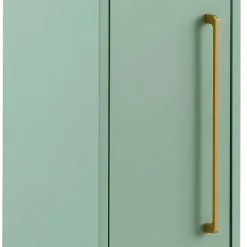 Wohnen 1-türiger Badschrank in Mintgrün & Gold - Aparcian