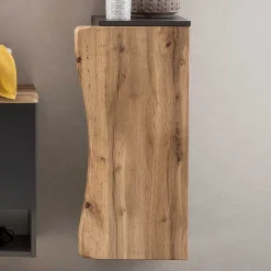 Wohnen 1-türiger Badschrank mit Naturkante Dekor - Breznia