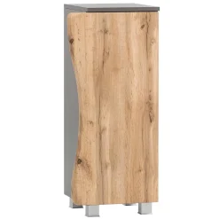 Wohnen 1-türiger Badschrank mit Naturkante Dekor - Breznia