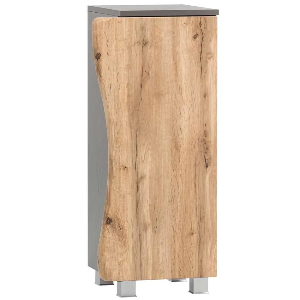 Wohnen 1-türiger Badschrank mit Naturkante Dekor - Breznia