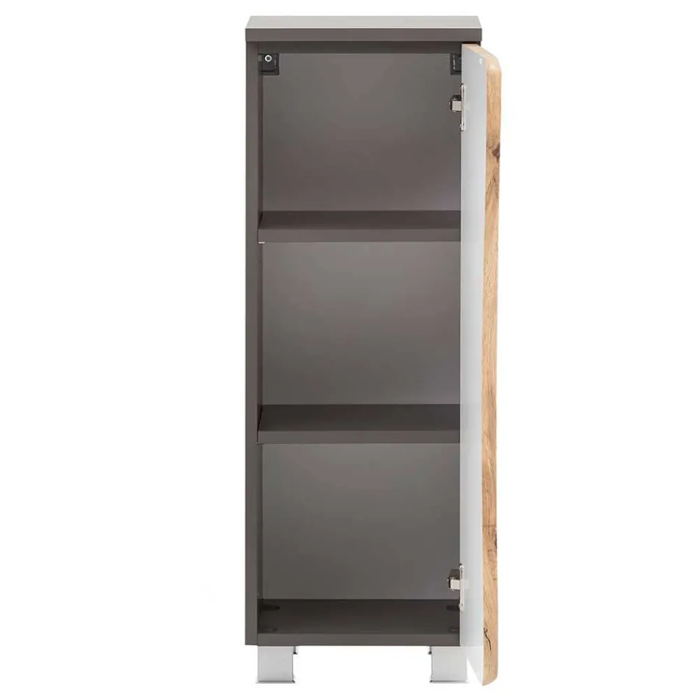 Wohnen 1-türiger Badschrank mit Naturkante Dekor - Breznia