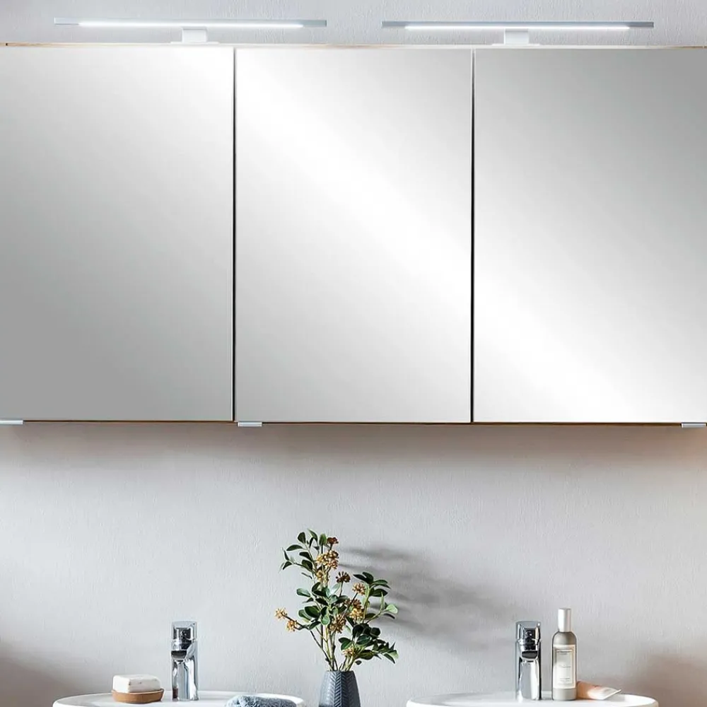 Wohnen 3-türiger 3D Spiegelschrank fürs Badezimmer - Drumias