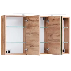 Wohnen 3-türiger 3D Spiegelschrank fürs Badezimmer - Drumias