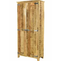 Wohnen 2-türiger Design Dielenschrank aus Mangobaum - Suennas