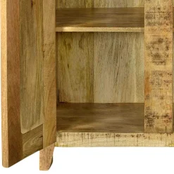 Wohnen 2-türiger Design Dielenschrank aus Mangobaum - Suennas