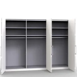 Wohnen 3-türiger Falttüren-Kleiderschrank 300 cm - Vaclyn