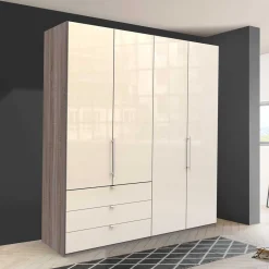Wohnen 2-türiger Falttürenschrank 200cm in Creme - Calassina